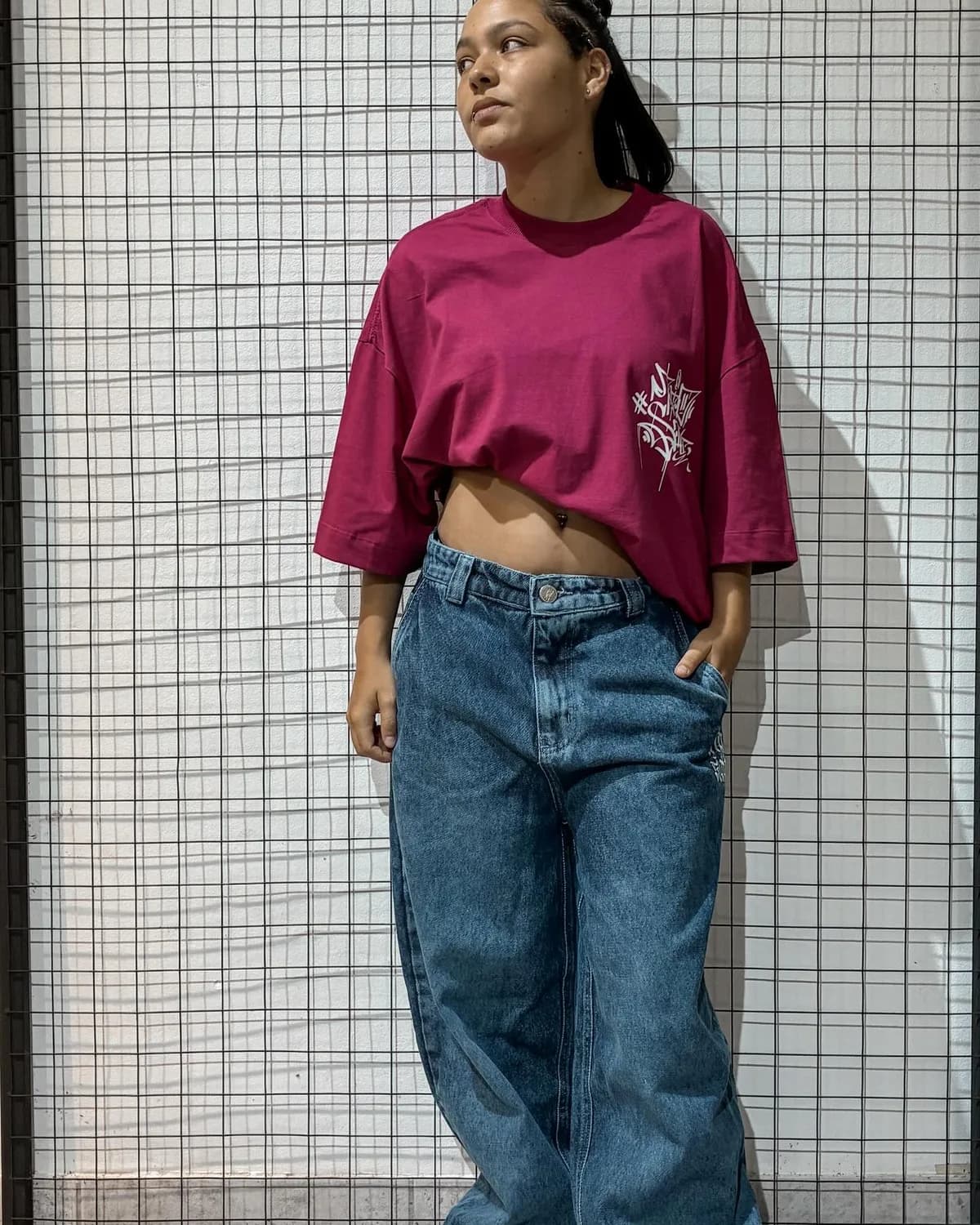 Camiseta Trip Side rosa feminina
